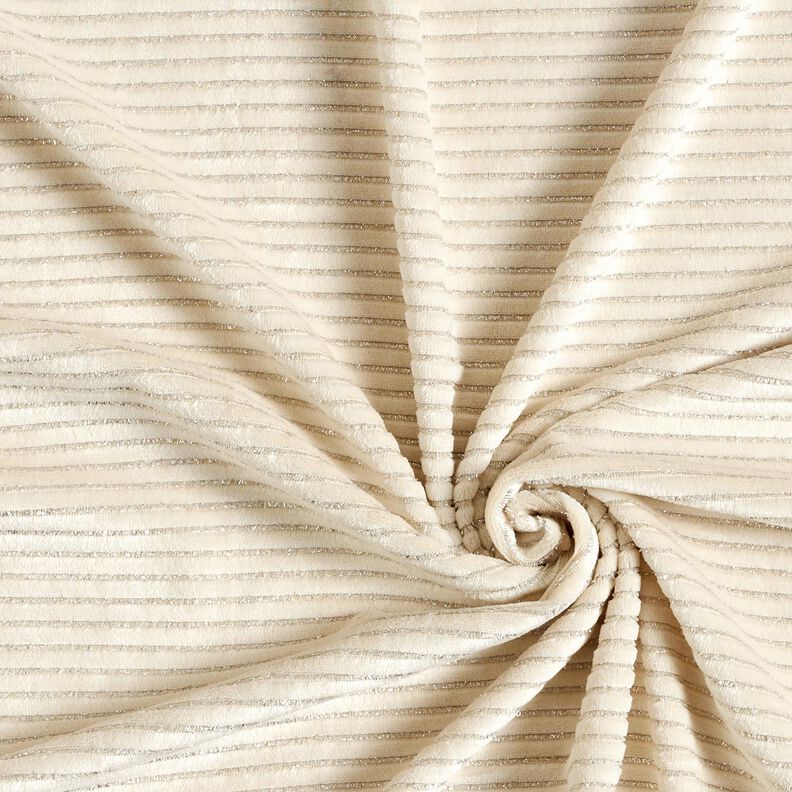 Nicky Velour Glitter Stripes – light beige/metallic silver, image number 3