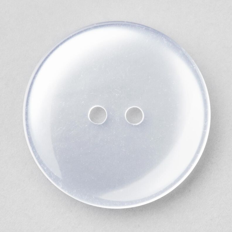 2-hole button shiny [Ø 25 mm] – white,  image number 1