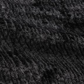 cable knit faux fur – black, 