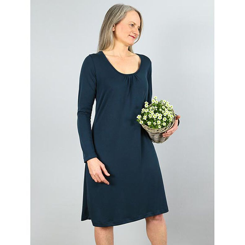 FRAU VLIELAND Jersey Dress with Round Neckline | Studio Schnittreif | XS-L,  image number 3