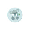 Polyester Button 2-Hole Recycling Koala [Ø18 mm] – baby blue,  thumbnail number 1