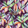 Sateen Leaves digital print| Poppy Fabrics – aubergine/light green,  thumbnail number 3