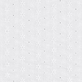 Cotton Batiste Broderie Anglaise flower tendrils – white, 