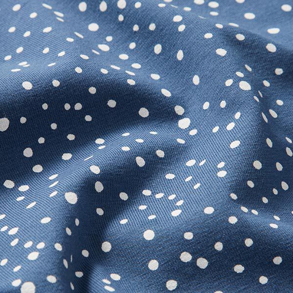 Cotton jersey irregular dots – denim blue,  image number 2