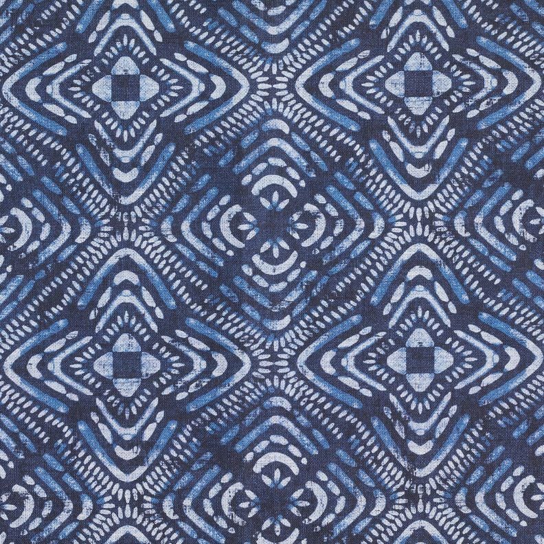 Decor Fabric Canvas Batique tiles – indigo/white, image number 5