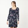 Cotton Jersey Eucalyptus and hydrangeas | Glitzerpüppi – midnight blue/pink,  thumbnail number 5