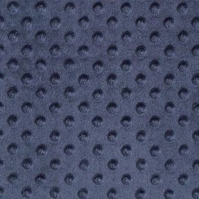 Cosy Fleece Embossed Dots – navy blue, 