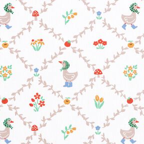 Cotton Poplin Country House geese – ivory/dark beige, 