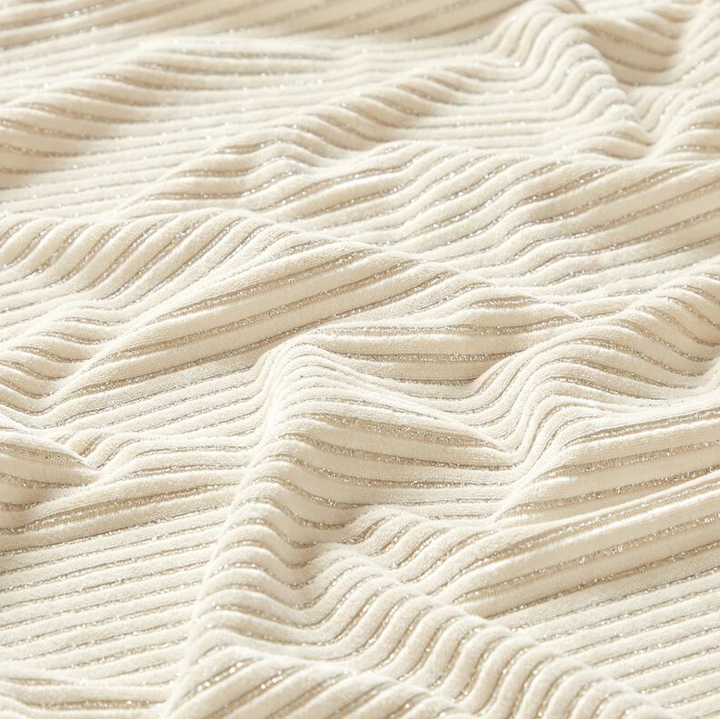 Nicky Velour Glitter Stripes – light beige/metallic silver, image number 2
