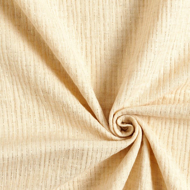 Double Gauze/Muslin Linen Blend Glitter Dots – cream, image number 3