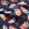Softshell colourful umbrellas Digital Print – midnight blue | Remnant 50cm,  thumbnail number 2