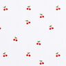 Cotton Poplin cherries – white,  thumbnail number 1