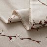 Decor Fabric Half Panama Japanese cherry blossom – natural/burgundy,  thumbnail number 3