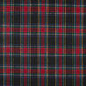 tartan new wool blend coat fabric – black/red,  thumbnail number 1