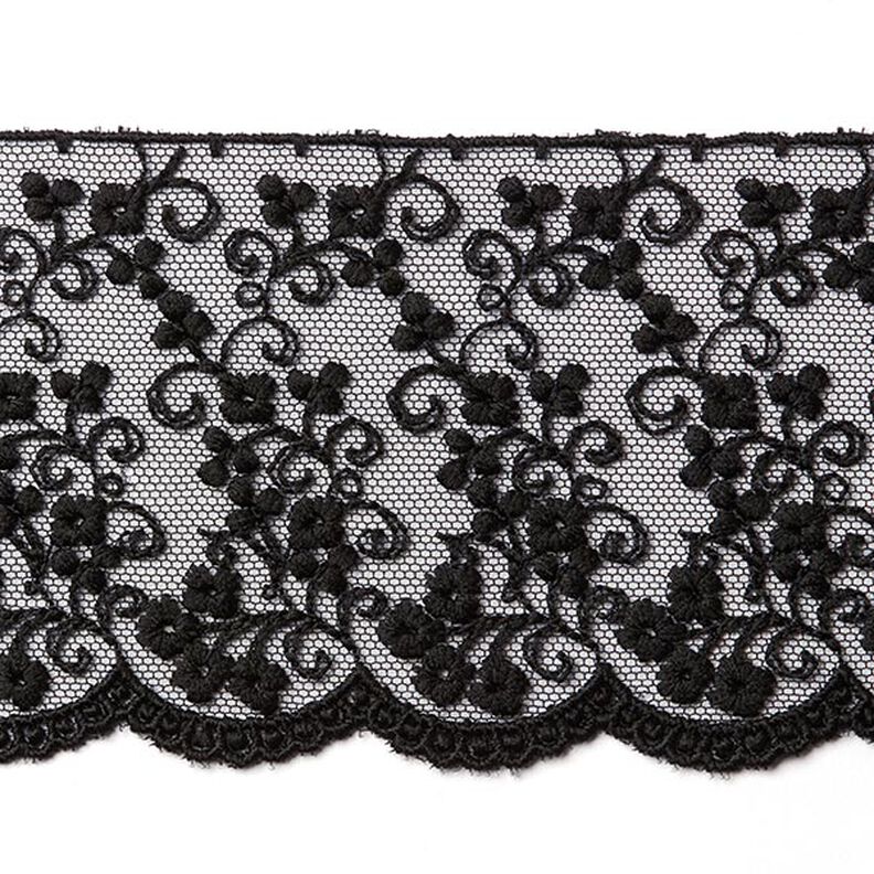 Tulle Lace [75mm] - black,  image number 1
