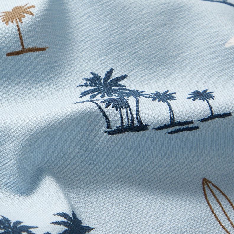 Cotton Jersey Hawaii Feeling – silver blue,  image number 2