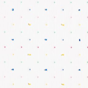 Poplin colourful confetti – white, 