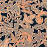 Viscose Jersey Painted Flowers – midnight blue/peach orange,  thumbnail number 1