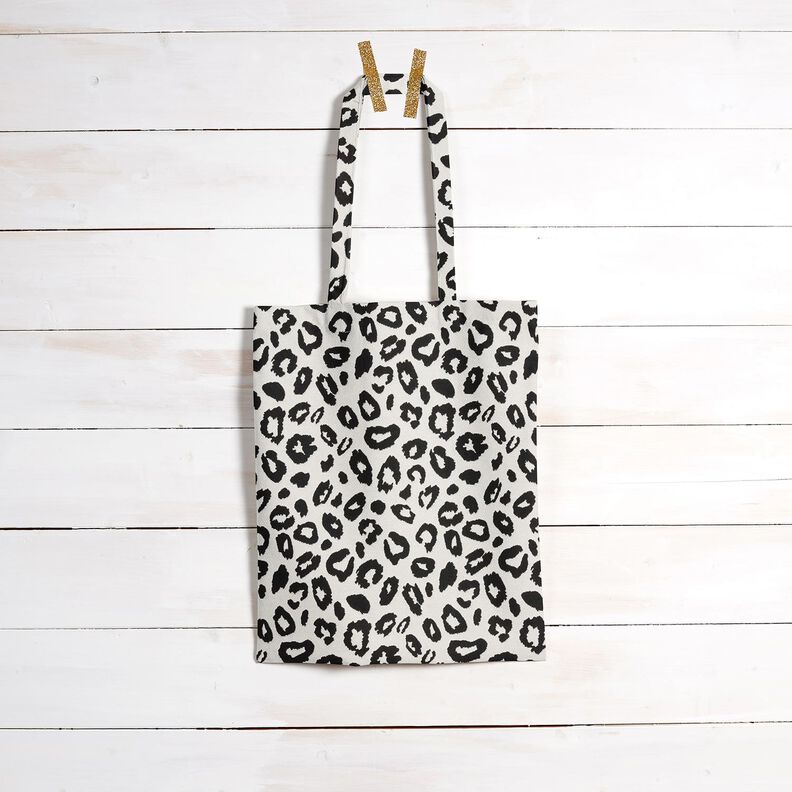 Decor Fabric Jacquard leopard print – ivory/black,  image number 8
