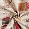 Decor Fabric Half Panama Coffee – carmine/natural,  thumbnail number 3