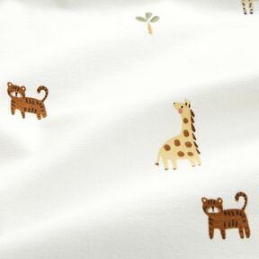 Cotton Flannel little steppe animals &ndash; white, 