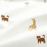 Cotton Jersey little steppe animals &ndash; white,  thumbnail number 2