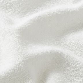Towelling Fabric Stretch Plain – white, 