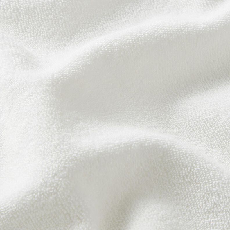 Towelling Fabric Stretch Plain – white,  image number 2