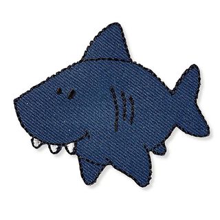 Appliqué Shark [ 5 x 5,8 cm ] | Prym – navy blue, 