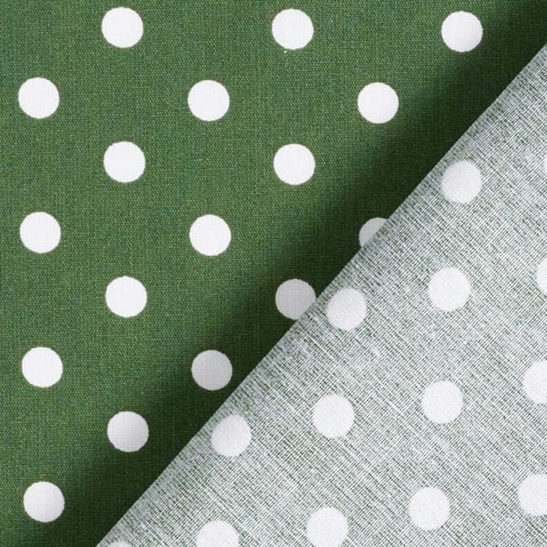 Cotton Poplin Large Dots – dark green/white,  image number 6