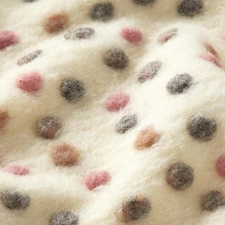 Wool knit colourful flecks – offwhite, 