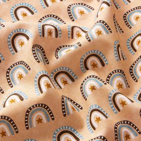 Cotton Poplin Rainbows Digital Print – beige, 