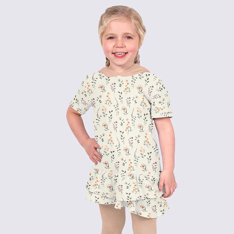 Double Gauze/Muslin wild meadow Digital Print – white, image number 6