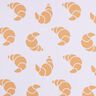French Terry large croissants – pastel mauve,  thumbnail number 1
