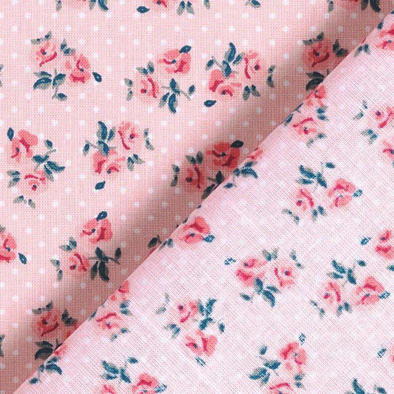 Cotton Cretonne Small Roses – pink,  image number 5