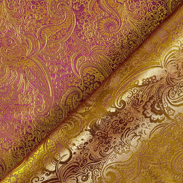 Garment jacquard, metallic paisley – lilac/gold,  image number 6