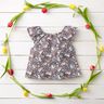 Cotton Poplin Rabbits in the flower meadow – dark grey,  thumbnail number 6