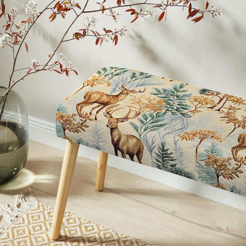 Decor Fabric Tapestry Fabric autumn forest &ndash; light beige/green,  image number 5