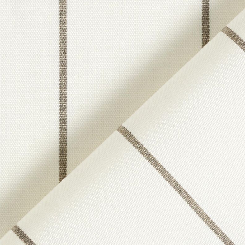 Outdoor Fabric Canvas fine stripes – white/light grey,  image number 4