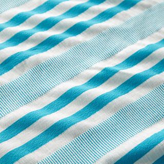 Crushed viscose jersey – white/turquoise, 