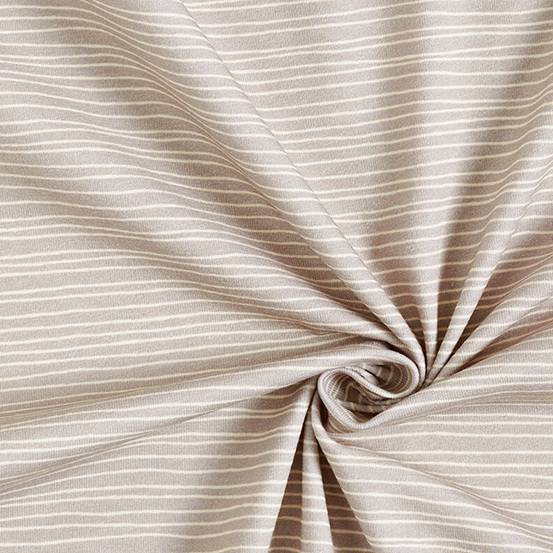 Narrow Stripes Cotton Jersey – light grey,  image number 3