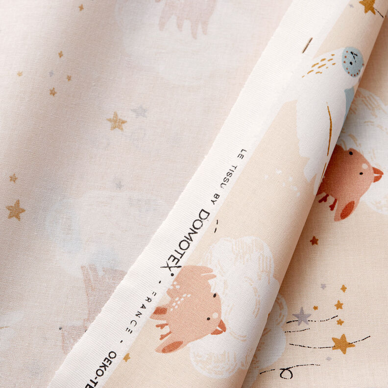 Cotton Poplin Animals in the Cloud World – light beige,  image number 3