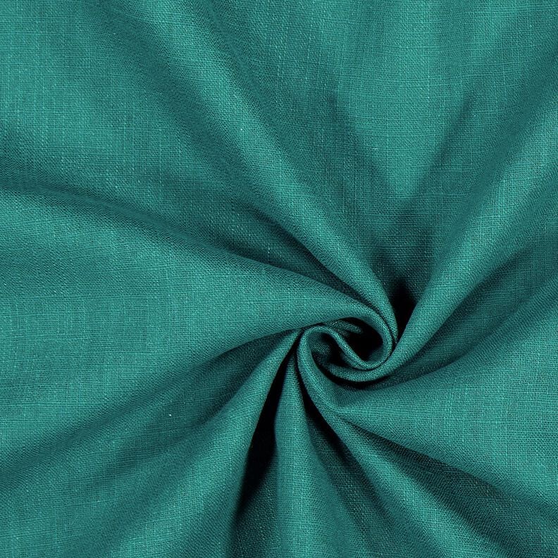 Linen fabric Ramie mix medium – blue spruce, image number 1