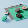 Covered button, Viscose Jersey Medium – slate grey,  thumbnail number 2