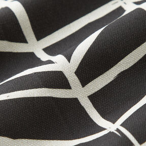 Decor Fabric Half Panama Abstract Lines – ivory/black, 
