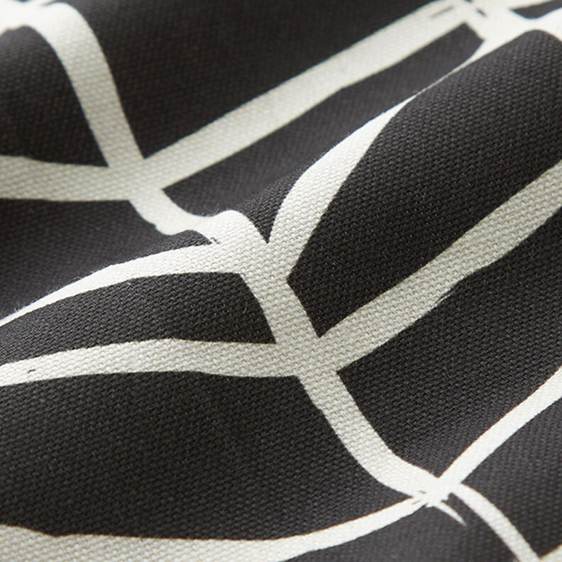 Decor Fabric Half Panama Abstract Lines – ivory/black, image number 2