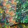 Decor Fabric Half Panama Palm Leaves – green,  thumbnail number 5