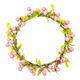 Decorative Floral Wreath with Berries [Ø 12 cm/ 17 cm] – pink/green,  thumbnail number 1