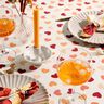 Decor Fabric Half Panama dispersed hearts – cream/dark red,  thumbnail number 6
