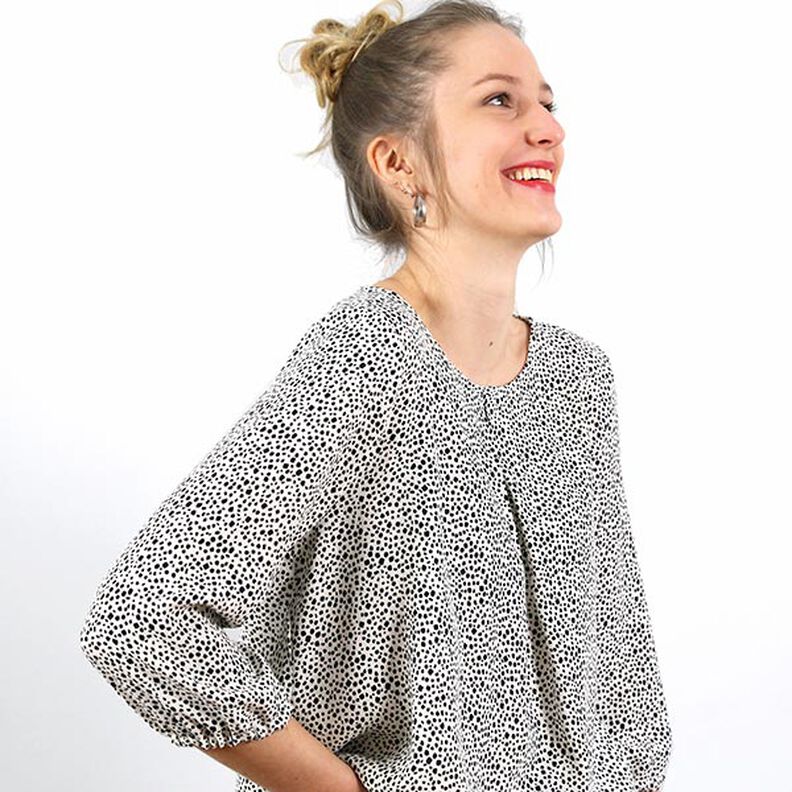 FRAU SUKI - slip-on blouse with box pleats, Studio Schnittreif | XS - XXL,  image number 4